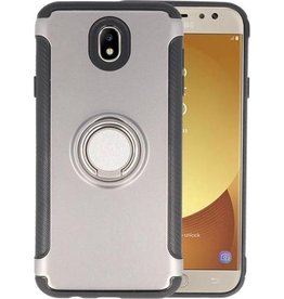 BAOHU Pantser TPU Hoesje Ringhouder cases voor Samsung Galaxy J5 2017 Grijs