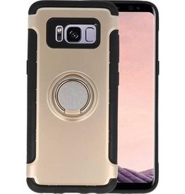 BAOHU Pantser TPU Hoesje Ring Houder voor Samsung Galaxy S8 Plus Goud