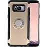 BAOHU Pantser TPU Hoesje Ring Houder voor Samsung Galaxy S8 Plus Goud