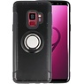 BAOHU Pantser TPU Hoesje Ring Houder voor Samsung Galaxy S9 Zwart