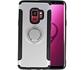 BAOHU Pantser TPU Hoesje Ring Houder - Hoesje Geschikt voor Samsung Galaxy S9 Zilver