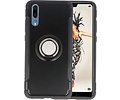 BAOHU Pantser TPU Hoesje Ring Houder - Hoesje Geschikt voor Huawei P20 Zwart