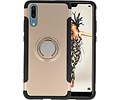BAOHU Pantser TPU Hoesje Ring Houder - Hoesje Geschikt voor Huawei P20 Goud