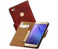 Slang Bookstyle Hoes - Geschikt voor Huawei P8 Lite 2017 Rood