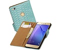 Slang Bookstyle Hoes - Geschikt voor Huawei P8 Lite 2017 Turquoise