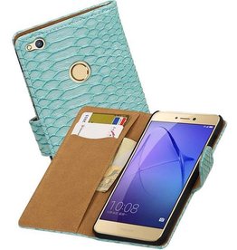 Slang Bookstyle Hoes voor Huawei P8 Lite 2017 Turquoise