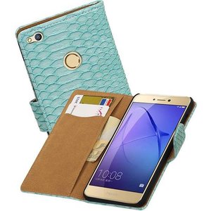Slang Bookstyle Hoes - Geschikt voor Huawei P8 Lite 2017 Turquoise