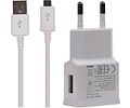 Micro Universal Travel Charger 2.4 A Wit + Micro USB kabel