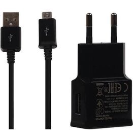 Micro Universal Travel Charger 2.4 A Zwart + Micro USB kabel