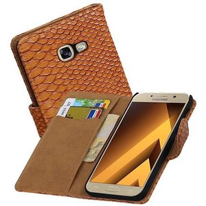 Slang Bookstyle Hoes - Geschikt voor Samsung Galaxy A3 2017 A320F Bruin