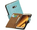 Slang Bookstyle Hoes - Geschikt voor Samsung Galaxy A3 2017 A320F Turquoise