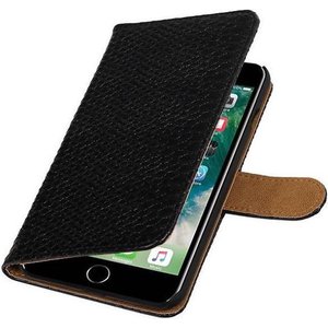 Slang Bookstyle Hoes - Geschikt voor iPhone 7 Plus / 8 Plus Zwart
