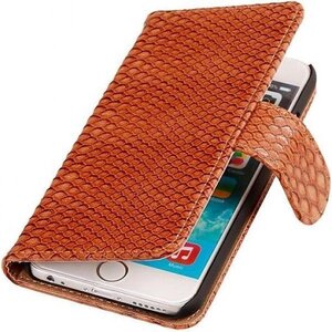 Slang Bookstyle Hoes - Geschikt voor iPhone 6 Bruin