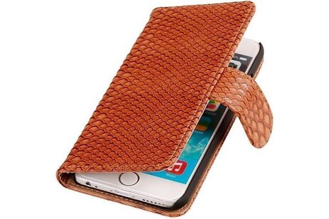 Slang Bookstyle Hoes - Geschikt voor iPhone 6 Bruin