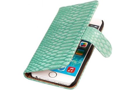 Slang Bookstyle Hoes - Geschikt voor iPhone 6 Turquiose