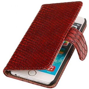 Slang Bookstyle Hoes - Geschikt voor iPhone 6 Rood