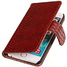 Slang Bookstyle Hoes voor iPhone 6 Rood