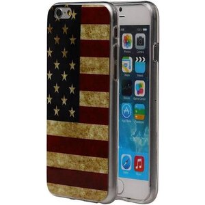 Amerikaanse Vlag TPU Hoesje Geschikt voor iPhone 6 USA