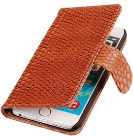 Slang Bookstyle Hoes voor iPhone 6 Plus Bruin