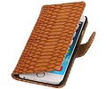 Slang Bookstyle Hoes - Geschikt voor iPhone 4 Bruin