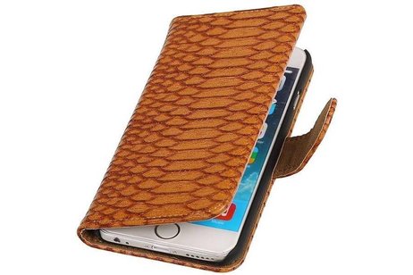 Slang Bookstyle Hoes - Geschikt voor iPhone 4 Bruin