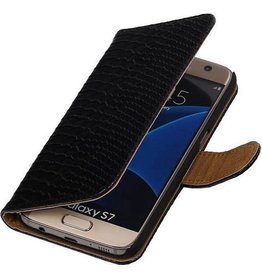 Slang Bookstyle Hoes voor Samsung Galaxy S7 G930F Zwart