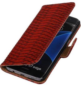 Slang Bookstyle Hoes voor Galaxy S7 Edge G935F Rood