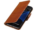 Bookstyle Wallet Case Hoesjes voor Galaxy S7 Edge G935F Bruin