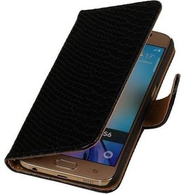 Slang Bookstyle Hoes voor Samsung Galaxy S6 G920F Zwart