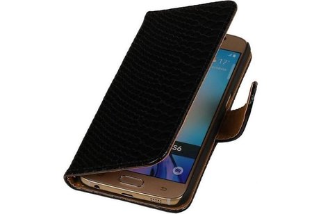 Slang Bookstyle Hoes voor Galaxy S6 G920F Zwart