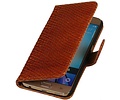 Slang Bookstyle Hoes - Geschikt voor Samsung Galaxy S6 G920F Bruin