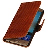 Slang Bookstyle Hoes voor Samsung Galaxy S6 G920F Bruin