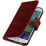 Slang Bookstyle Hoes voor Galaxy S6 Edge G925 Rood