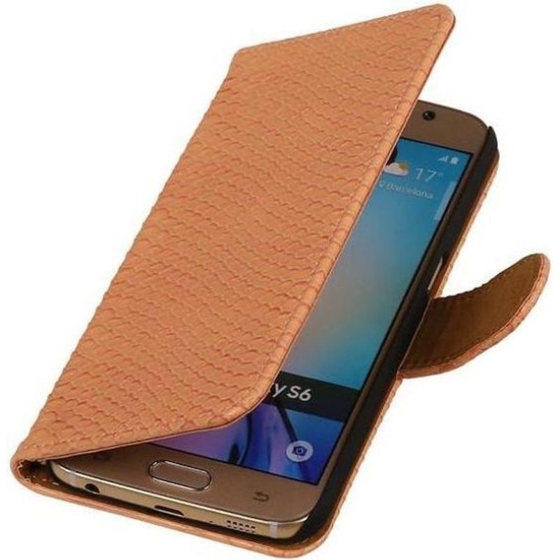 fantoom Instrueren dagboek Slangen patroon Telefoon Hoesje voor Smartphone Samsung Galaxy S6 Edge G925  Licht roze - MobieleTelefoonhoesje.nl
