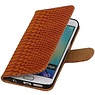 Slang Bookstyle Hoes voor Samsung Galaxy S6 Edge G925 Bruin
