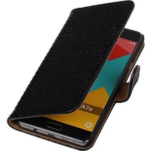 Slang Bookstyle Hoes - Geschikt voor Samsung Galaxy A7 (2016) A710F Zwart
