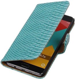 Slang Bookstyle Hoes voor Galaxy A7 (2016) A710F Turquoise