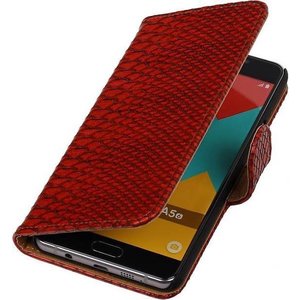 Slang Bookstyle Hoes - Geschikt voor Samsung Galaxy A5 (2016) A510F Rood