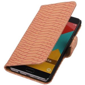 Slang Bookstyle Hoes - Geschikt voor Samsung Galaxy A5 (2016) A510F Licht Roze