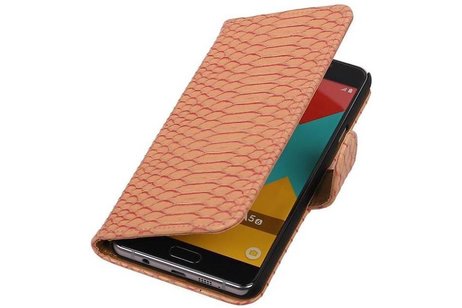 Slang Bookstyle Hoes - Geschikt voor Samsung Galaxy A5 (2016) A510F Licht Roze