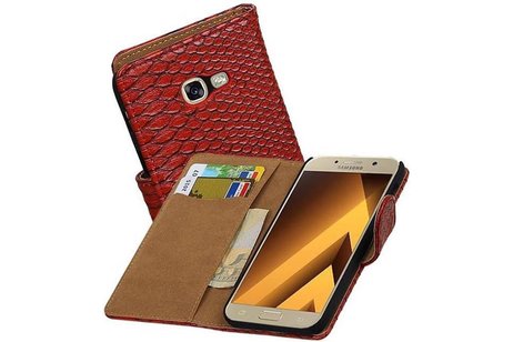 Slang Bookstyle Hoes - Geschikt voor Samsung Galaxy A3 (2016) A310F Rood