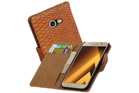 Slang Bookstyle Hoes - Geschikt voor Samsung Galaxy A3 (2016) A310F Bruin