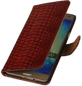 Slang Bookstyle Hoes voor Samsung Galaxy A7 Rood