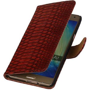 Slang Bookstyle Hoes - Geschikt voor Samsung Galaxy A7 Rood