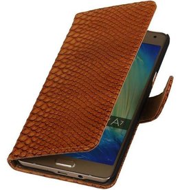Slang Bookstyle Hoes voor Samsung Galaxy A7 Bruin