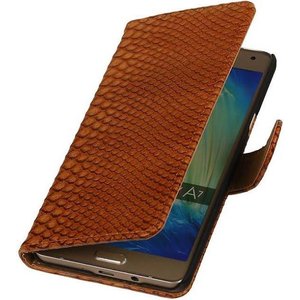 Slang Bookstyle Hoes - Geschikt voor Samsung Galaxy A7 Bruin