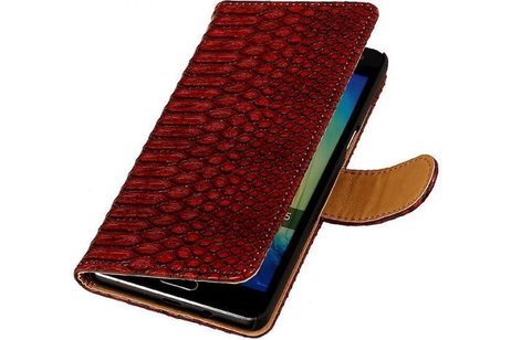 Slang Bookstyle Hoes - Geschikt voor Samsung Galaxy A5 Rood