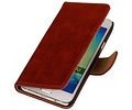 Hout Bookstyle Hoes voor Galaxy A3 Rood