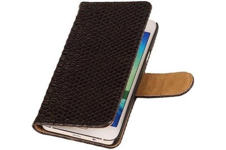 Slang Bookstyle Hoes - Geschikt voor Samsung Galaxy A3 Zwart