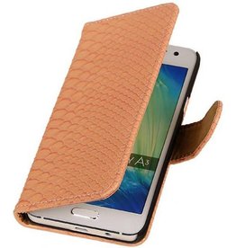 Slang Bookstyle Hoes voor Samsung Galaxy A3 Licht Roze
